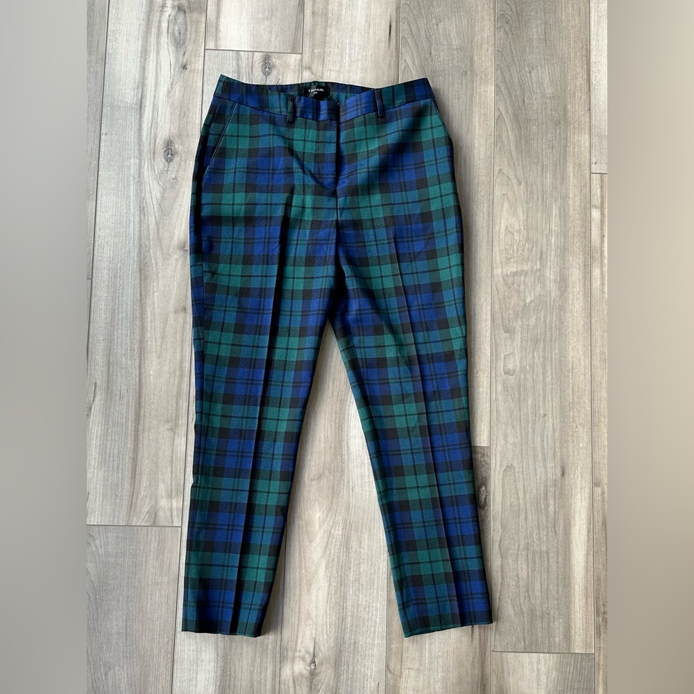 TAHARI plaid slacks